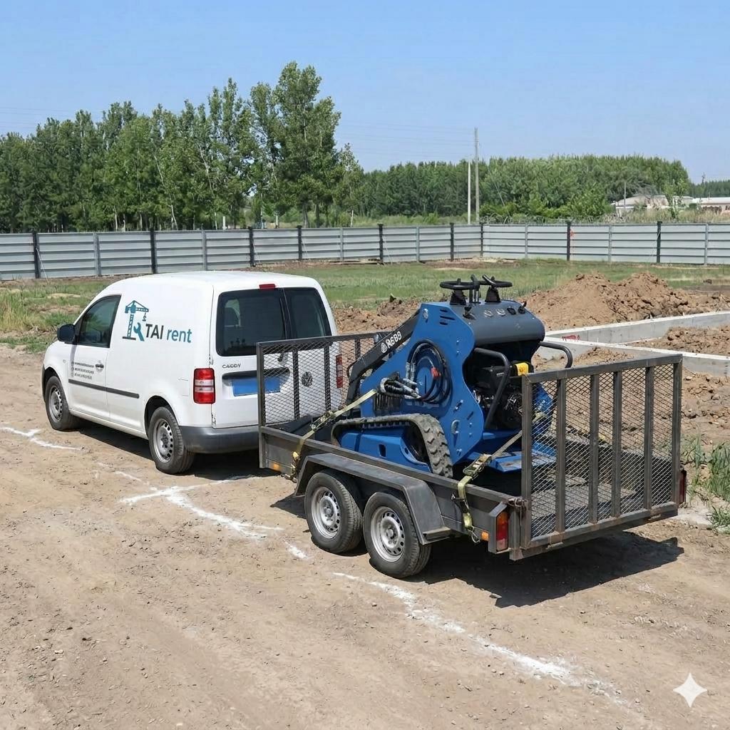 Rippa RS03 mini krautuvas kieme - TAI rent nuoma